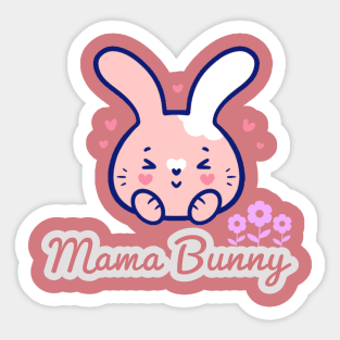 Mama Bunny Easter Sticker